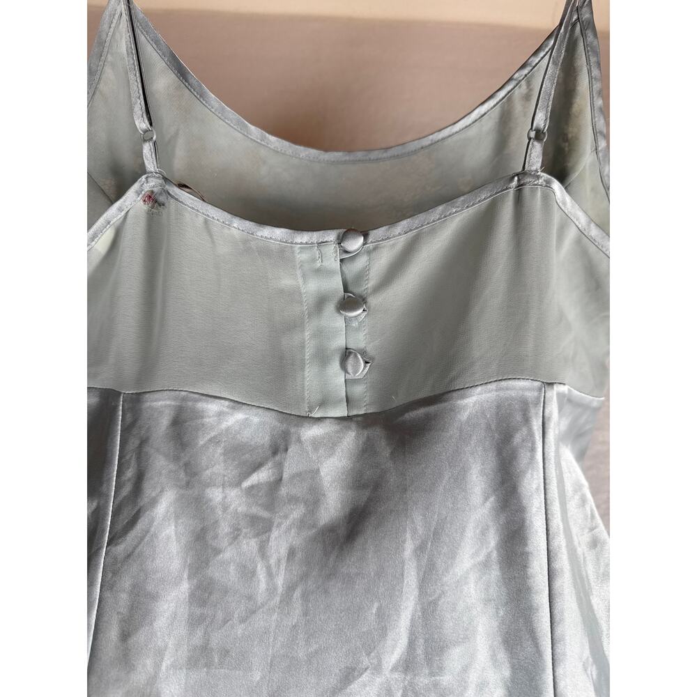 Vintage Victoria’s secret slip dress lace satin silver size L - Picture 11 of 16